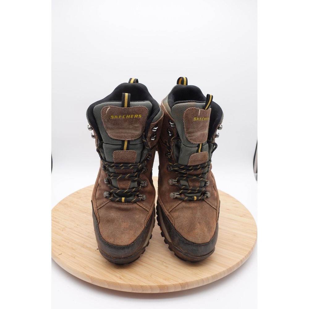 Skechers Boots Mens Size 11.5 45.5 Brown Leather Waterproof Hiking Trail Boots - Picture 5 of 8